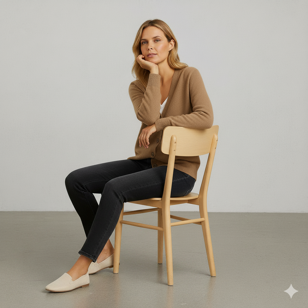 Damen Strickjacke mit V-Ausschnitt | Herbst & Übergang