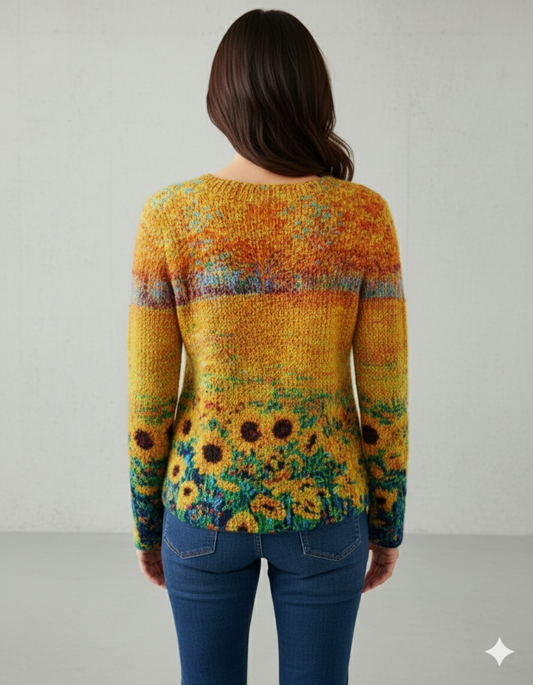 Damen Strickpullover mit Rundhals | Winter | Norweger-Muster