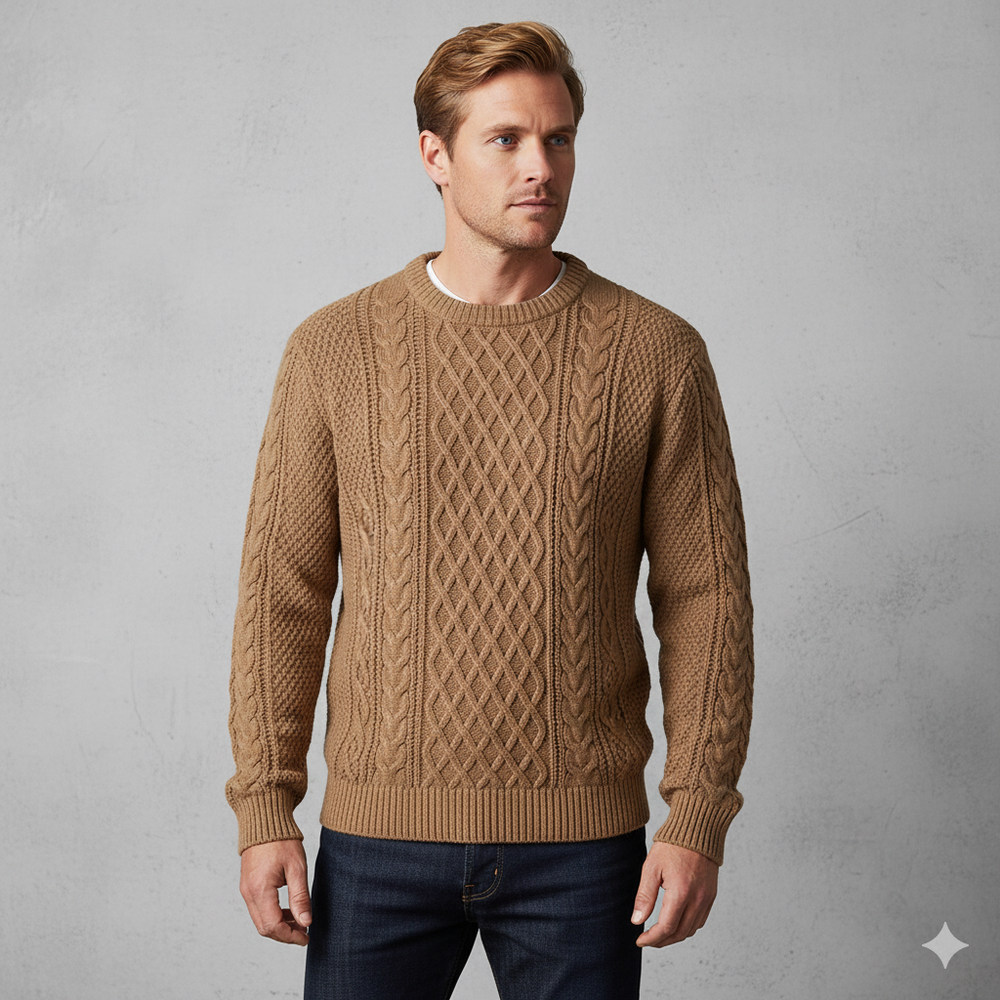 Herren Strickpullover mit Strukturmuster | Modern & Warm | Winter
