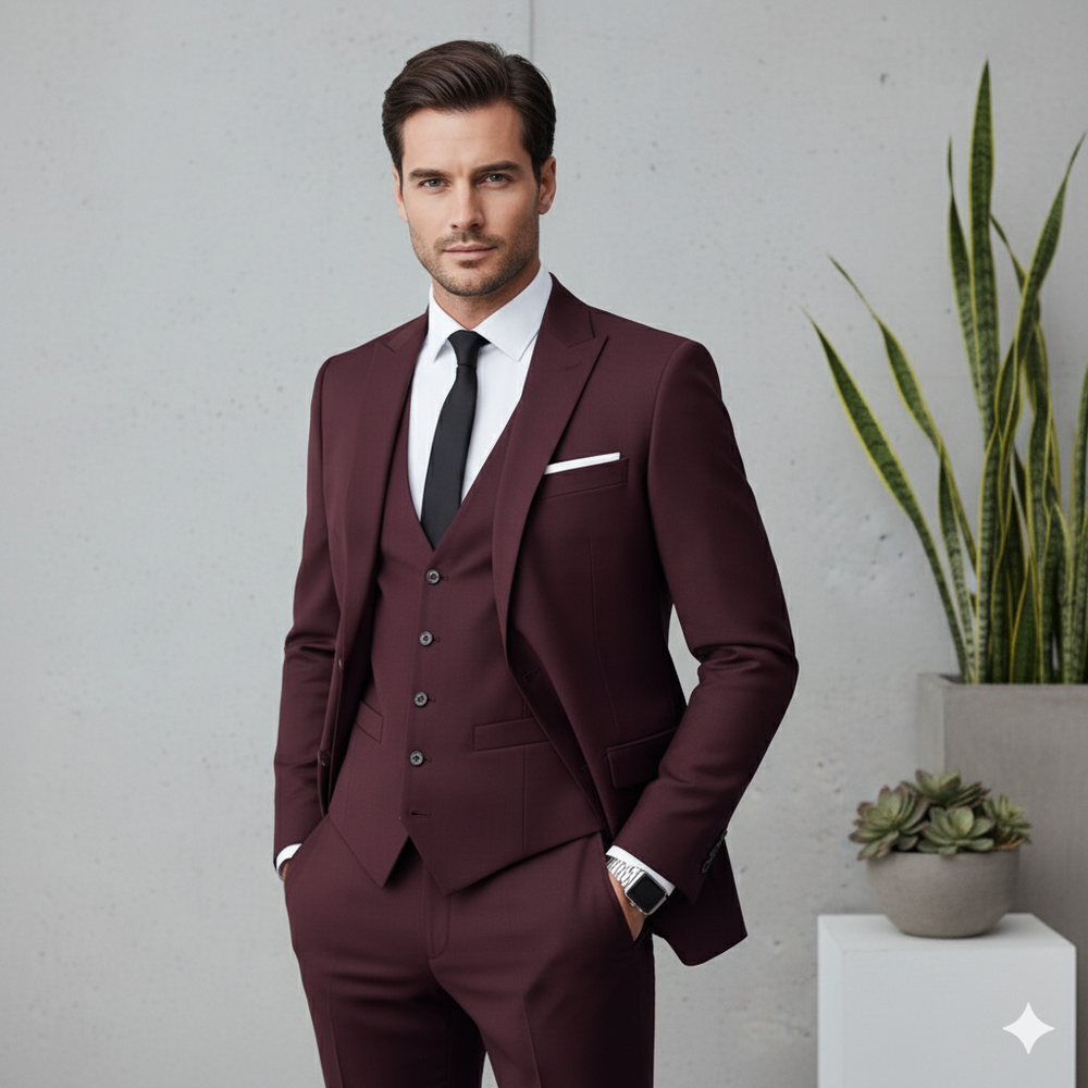 Herren Anzug 3-teilig | Slim Fit Business & Elegant