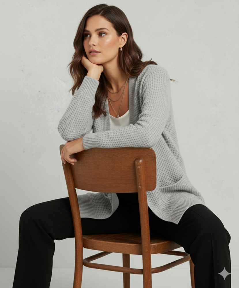 Damen Strickjacke mit Taschen | Locker & Warm | Herbst/Winter