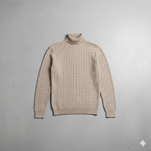 Herren Strickpullover mit Rollkragen | Slim Fit | Winter