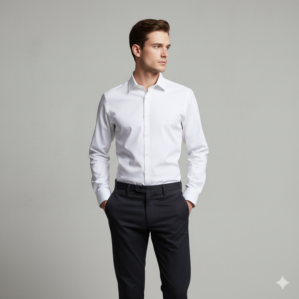 Herren Slim Fit Businesshemd | Atmungsaktiv & Herbst
