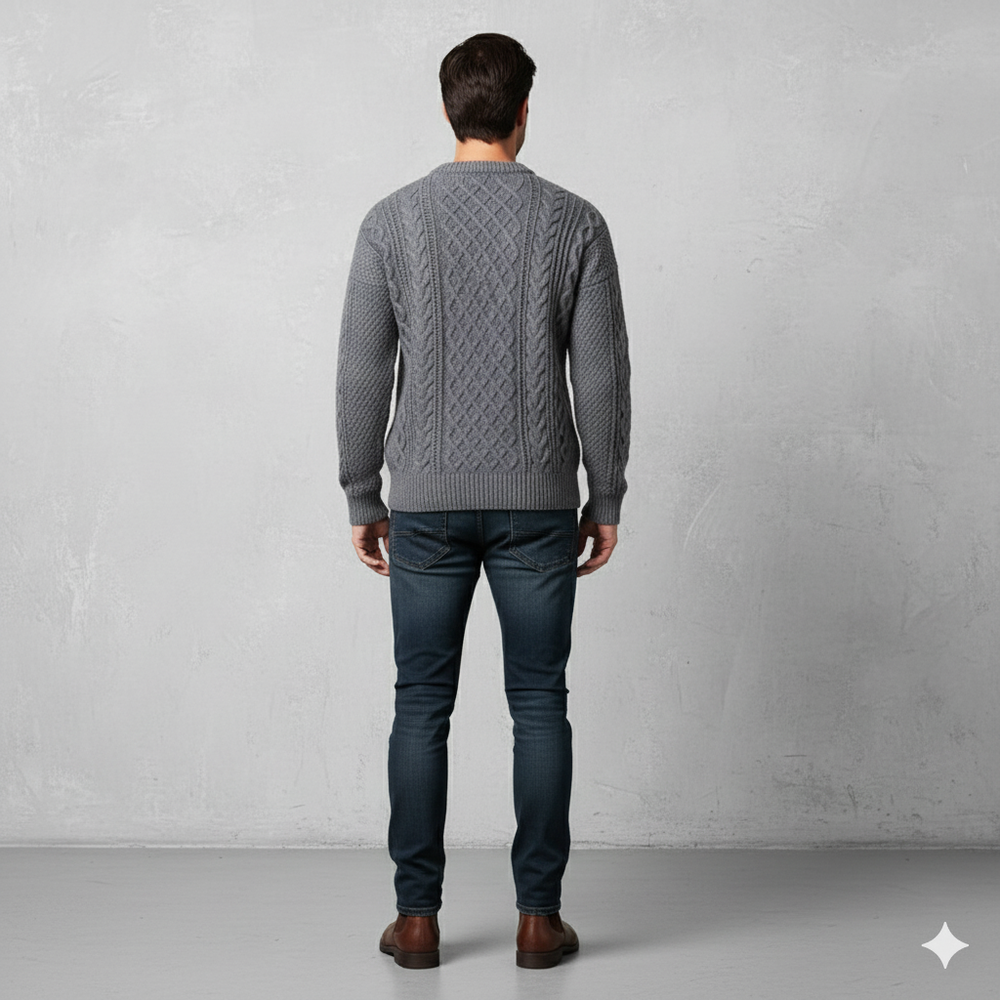 Herren Strickpullover mit Strukturmuster | Modern & Warm | Winter