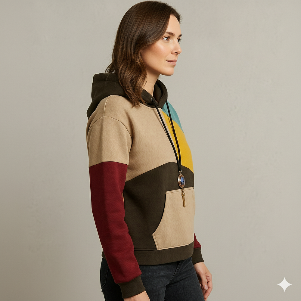 Damen Hoodie mit Colorblock Design | Lässig & Bequem