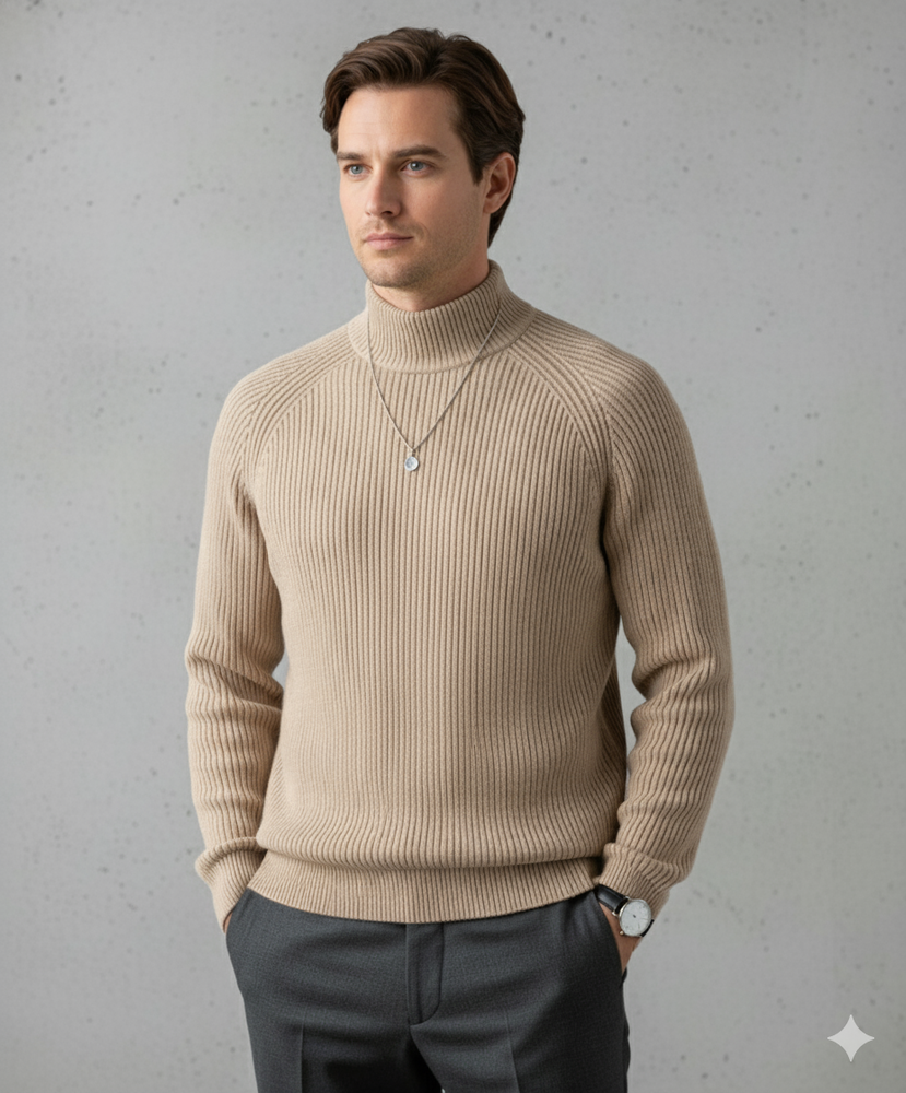Herren Strickpullover mit Rollkragen | Warm & Elegant | Winter