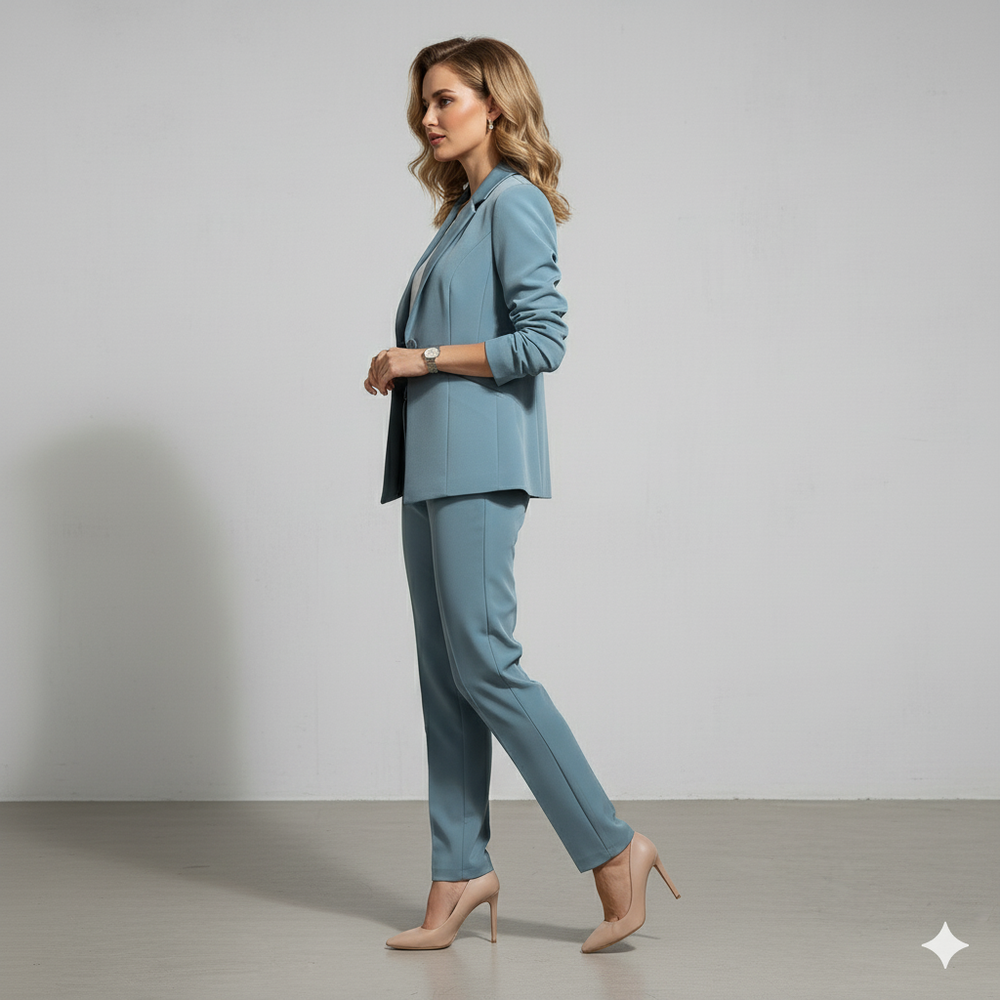 Damen Hosenanzug Elegant | Business Blazer & Hose Slim Fit