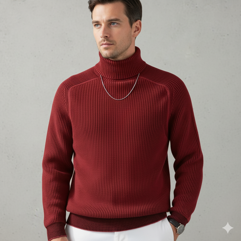 Herren Strickpullover mit Rollkragen | Warm & Elegant | Winter