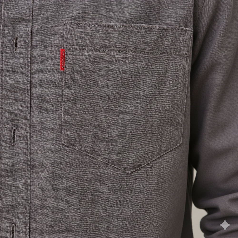 Herren Freizeithemd langarm | Modern mit Brusttasche