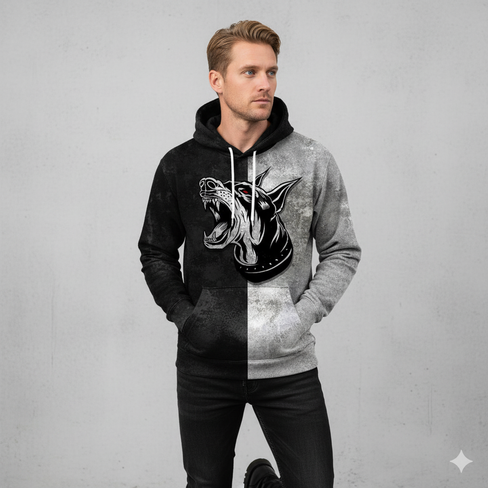 Herren Hoodie mit Muster | Lässig & Warm | Herbst/Winter