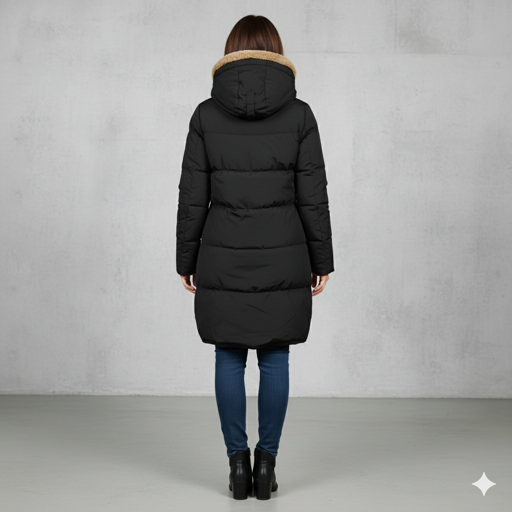 Damen Puffermantel mit Kapuze