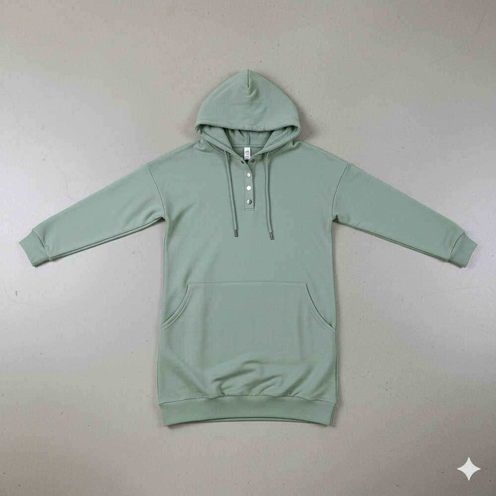 Lässiges Damen Hoodie mit Knopfleist