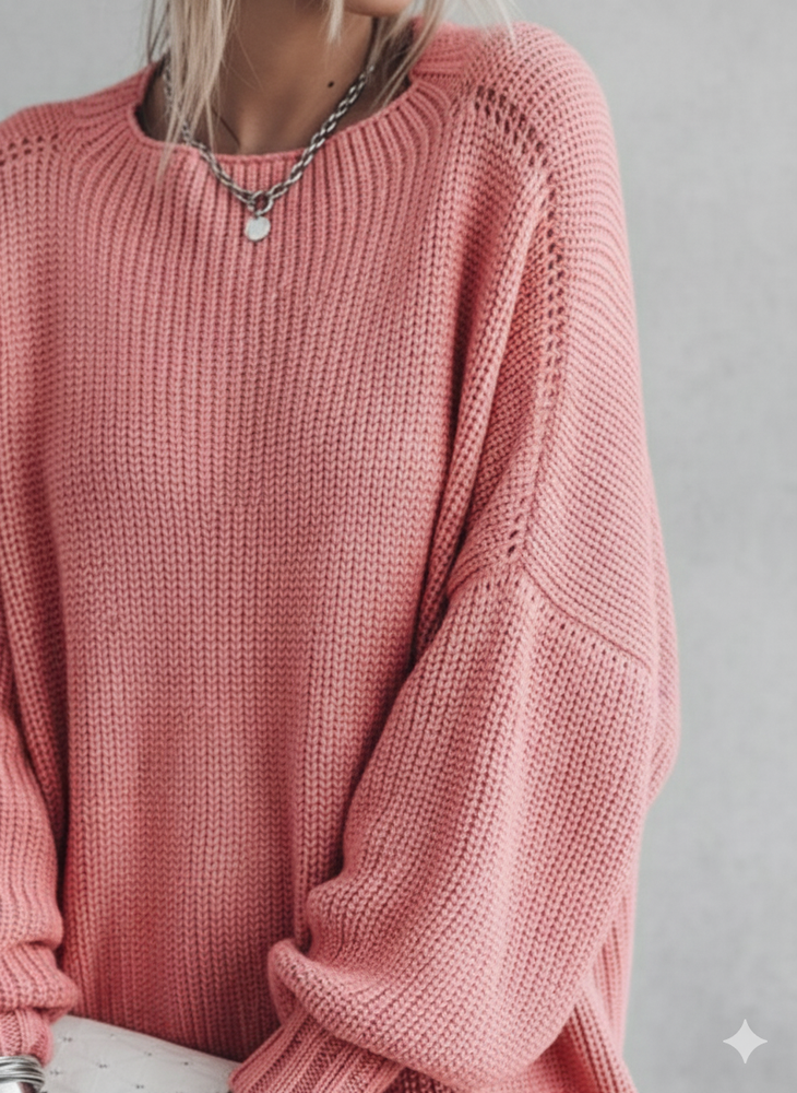 Locker gestrickter Damenpullover | Oversize & Freizeit