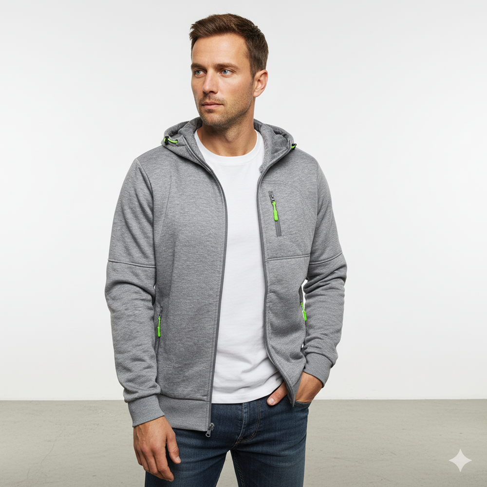 Fleecejacke für Herren mit Kapuze | Warm & Bequem | Herbst