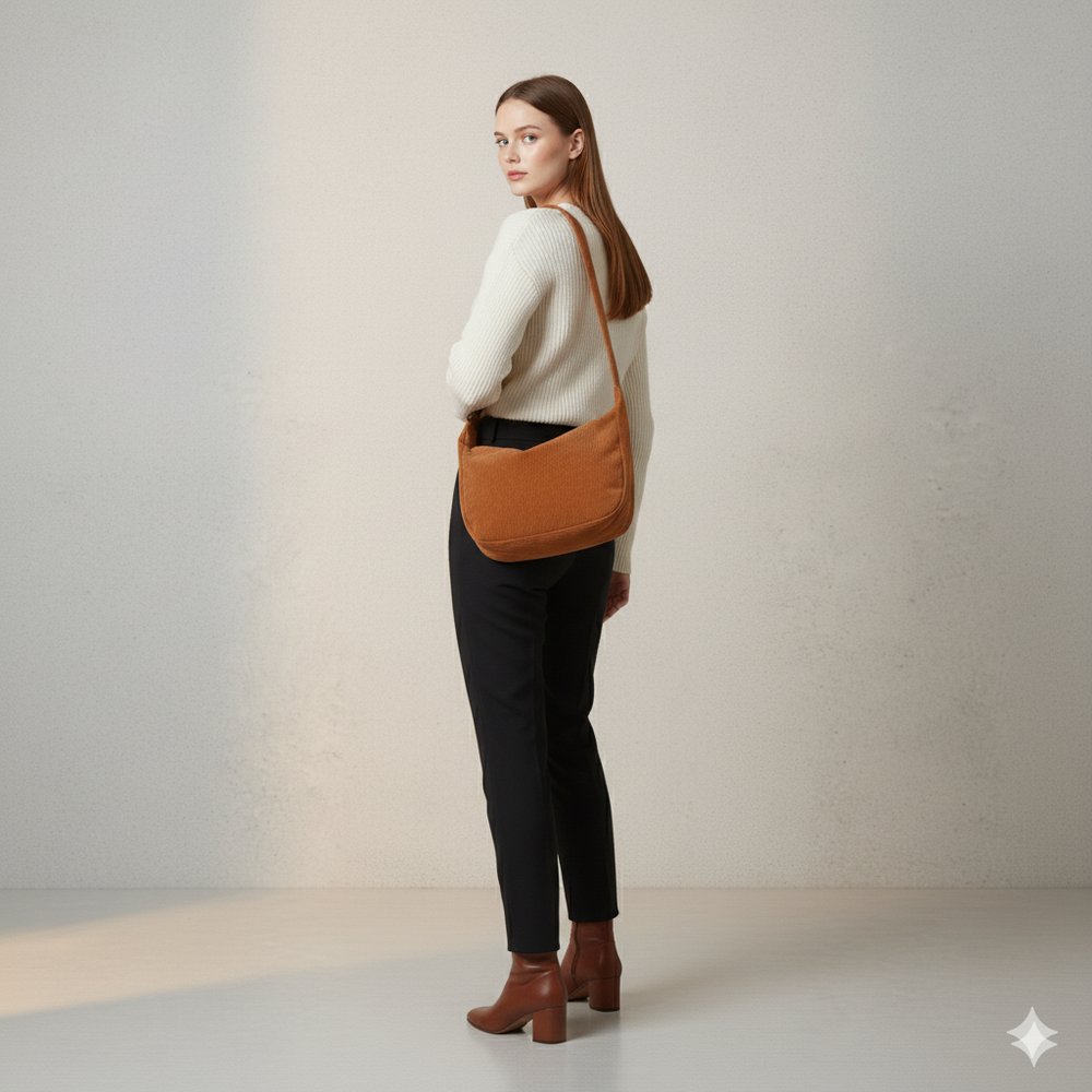 Lässige Damen Umhängetasche aus Cord | Leicht & Bequem