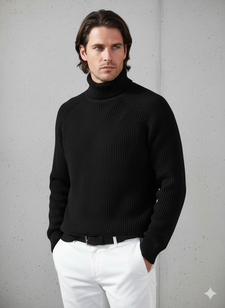 Herren Strickpullover mit Rollkragen | Warm & Elegant | Winter