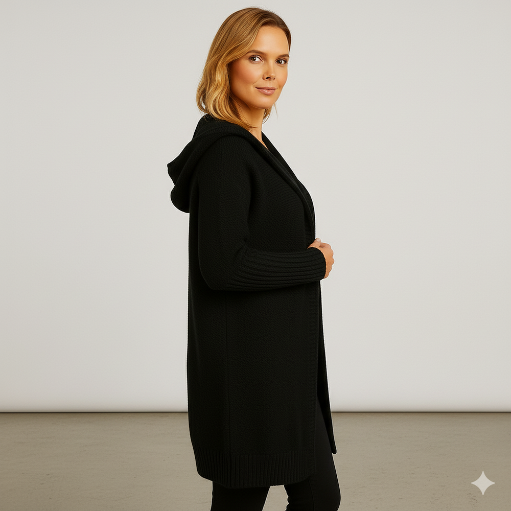 Damen Strickjacke mit Kapuze | Lässig & Übergang