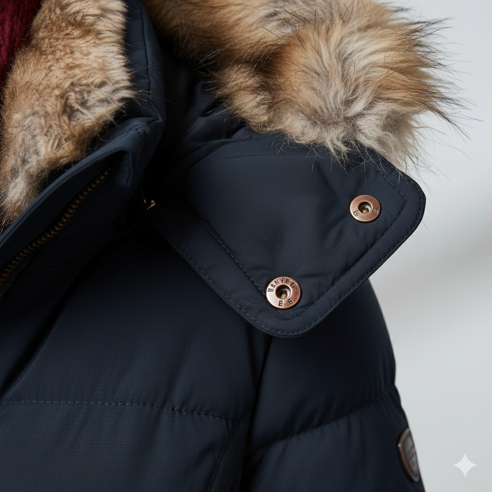 Damen Winterjacke mit Fellkapuze | Warm & Figurbetont