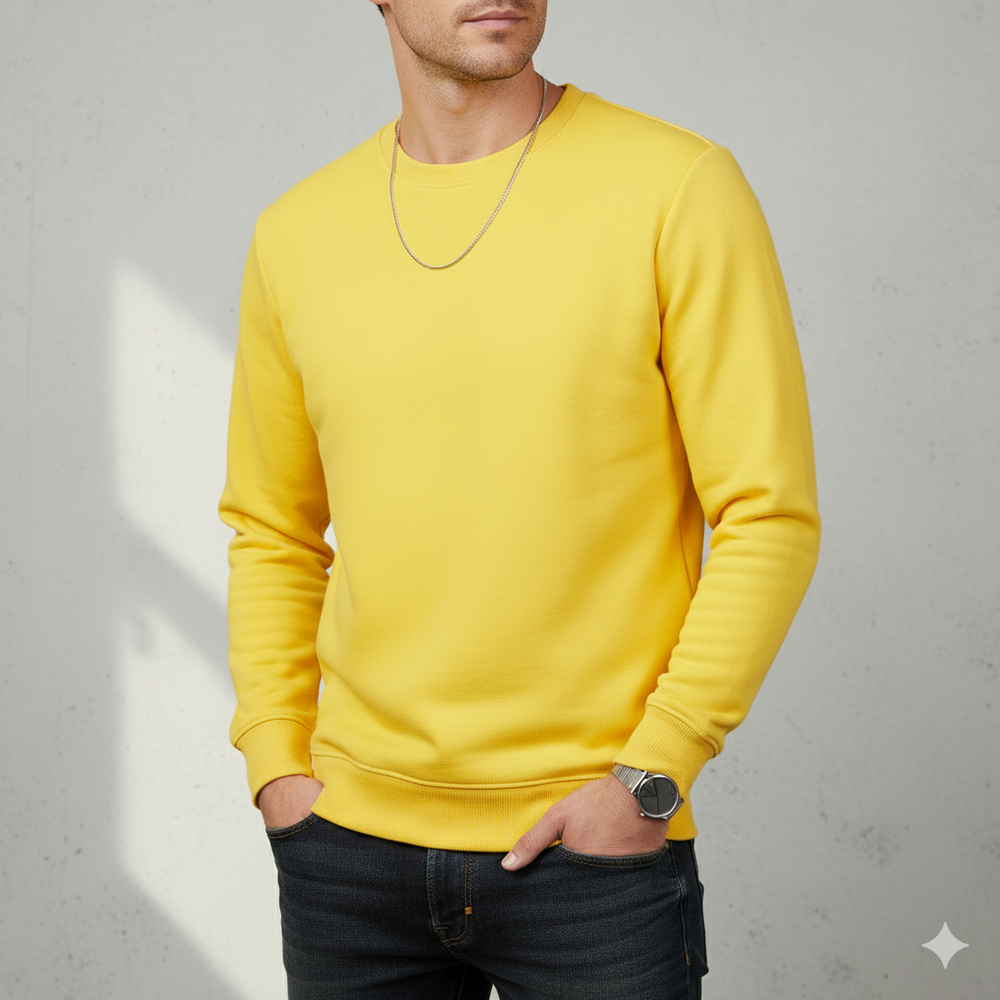 Herren Sweatshirt mit Rundhalsausschnitt