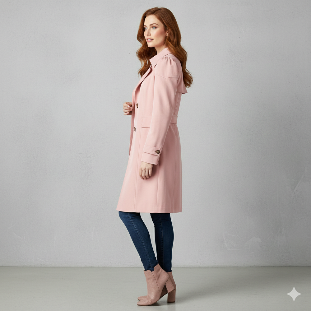 Damen Trenchcoat mit schmalem Schnitt | Mittellang & Elegant