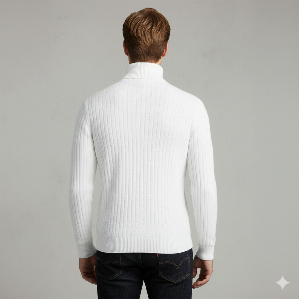 Feiner Herren Strickpullover mit Rollkragen