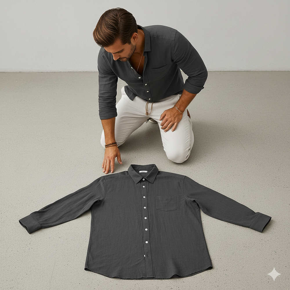 Herren Leinenhemd | Atmungsaktiv & Lässig für Herbst & Freizeit