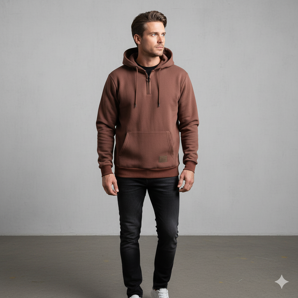 Herren Hoodie mit Reißverschluss | Warm & Bequem | Winter