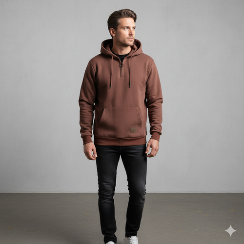 Herren Hoodie mit Reißverschluss | Warm & Bequem | Winter