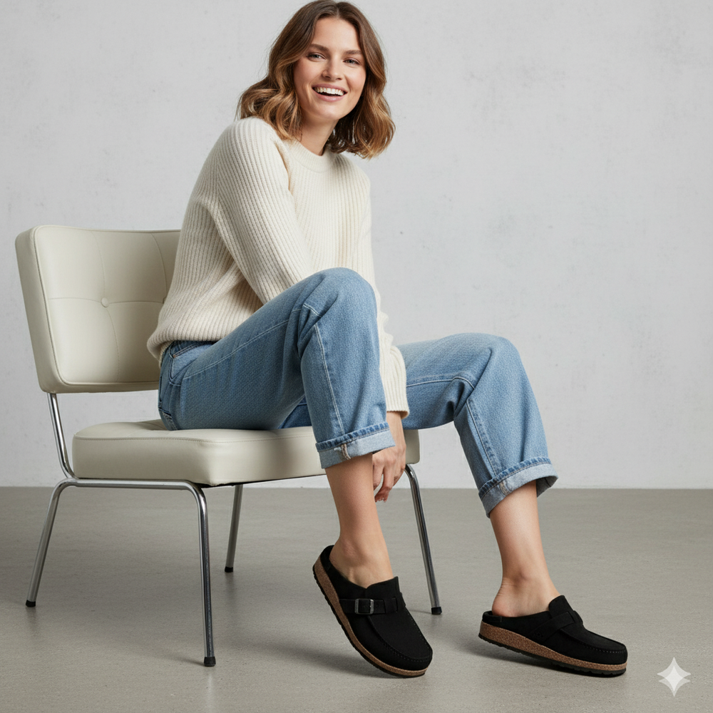 Bequeme Damen Clogs | Ergonomisches Fußbett & Rutschfeste Sohle