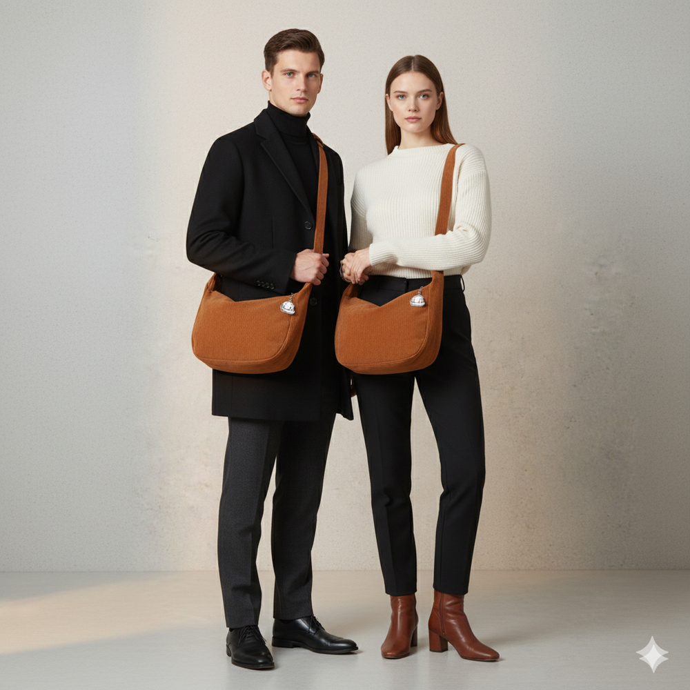 Lässige Damen Umhängetasche aus Cord | Leicht & Bequem