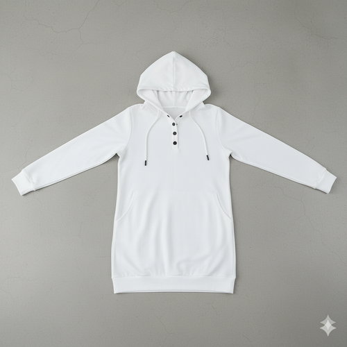 Lässiges Damen Hoodie mit Knopfleist
