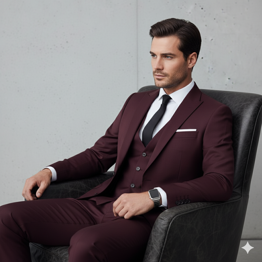 Herren Anzug 3-teilig | Slim Fit Business & Elegant