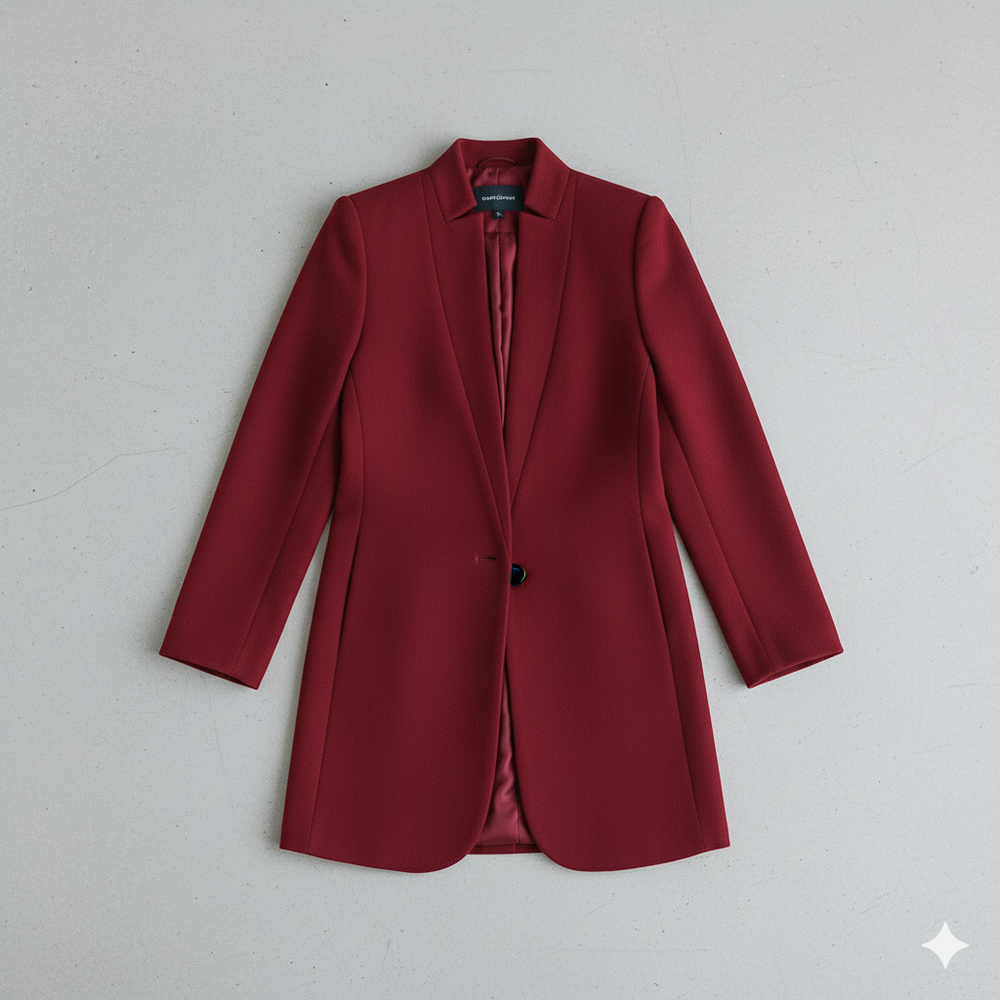 Damen Wollmantel mit Stehkragen | Schmaler Schnitt & Elegant | Herbst/Winter