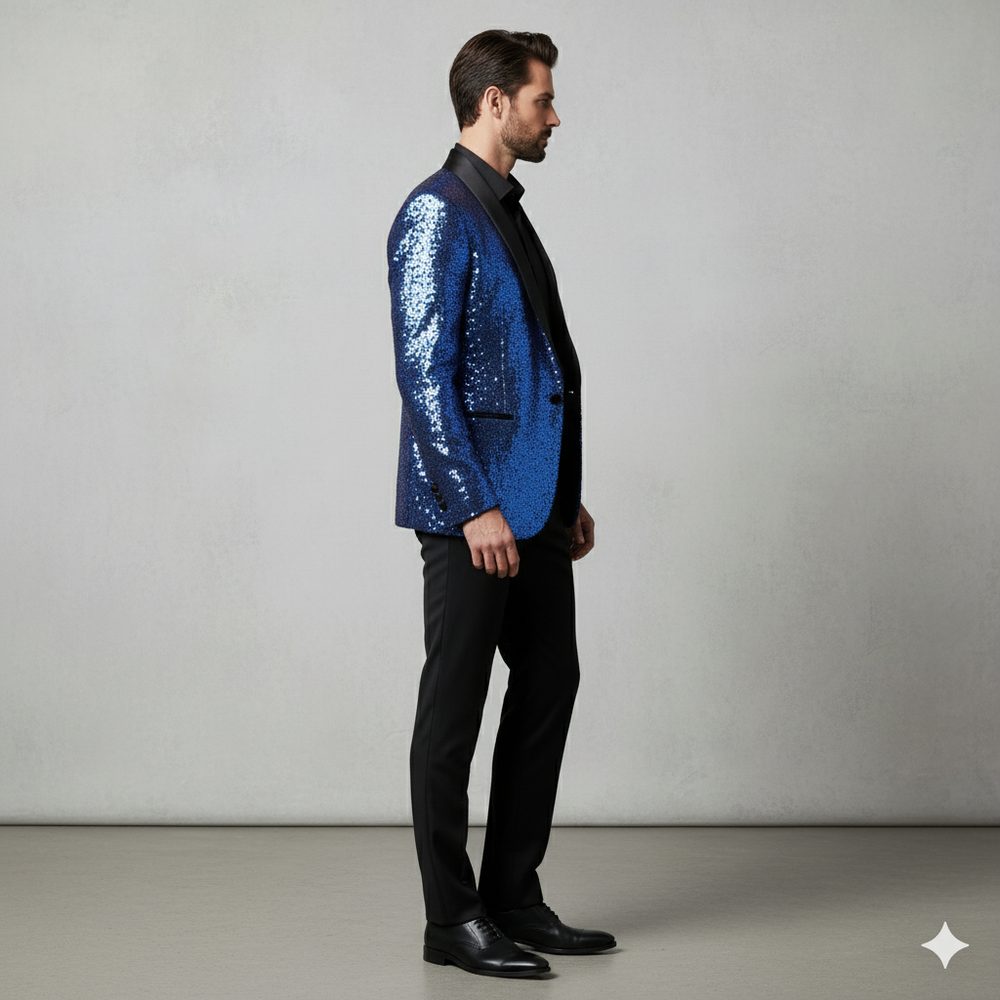 Herren Sakko mit Pailletten | Festlich & Elegant | Slim Fit