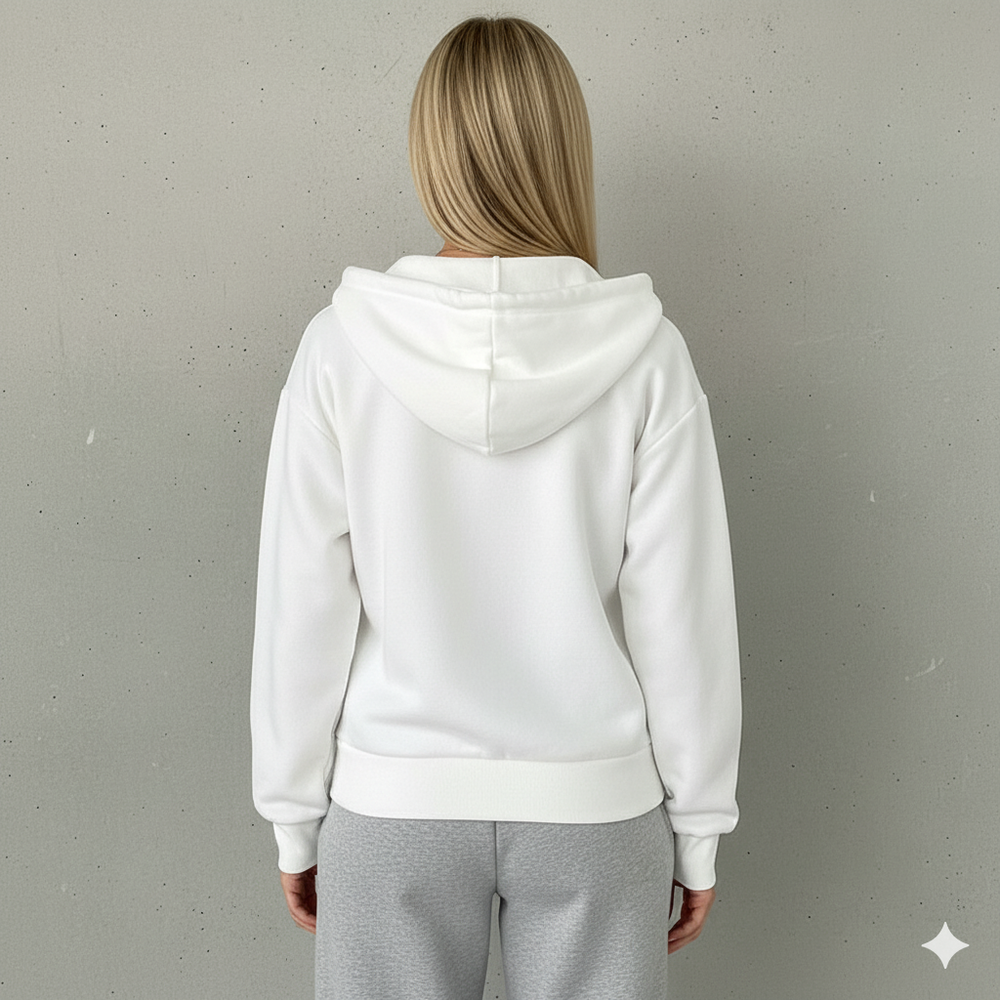Kurz geschnittener Damen Hoodie mit Reißverschluss