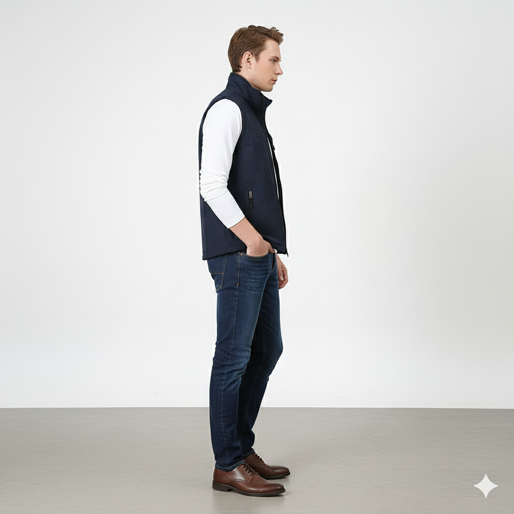 Herren Freizeitweste mit Reißverschluss | Leicht & Atmungsaktiv | Herbst