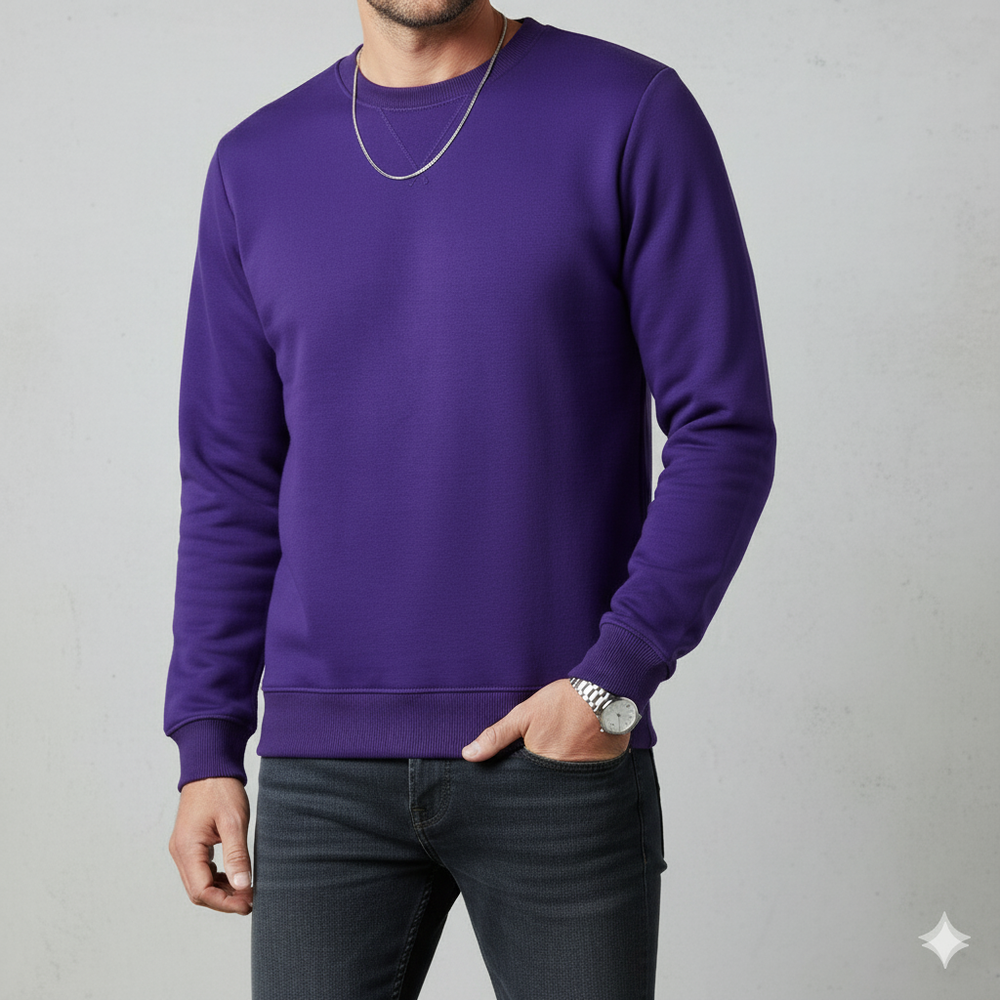 Herren Sweatshirt mit Rundhalsausschnitt