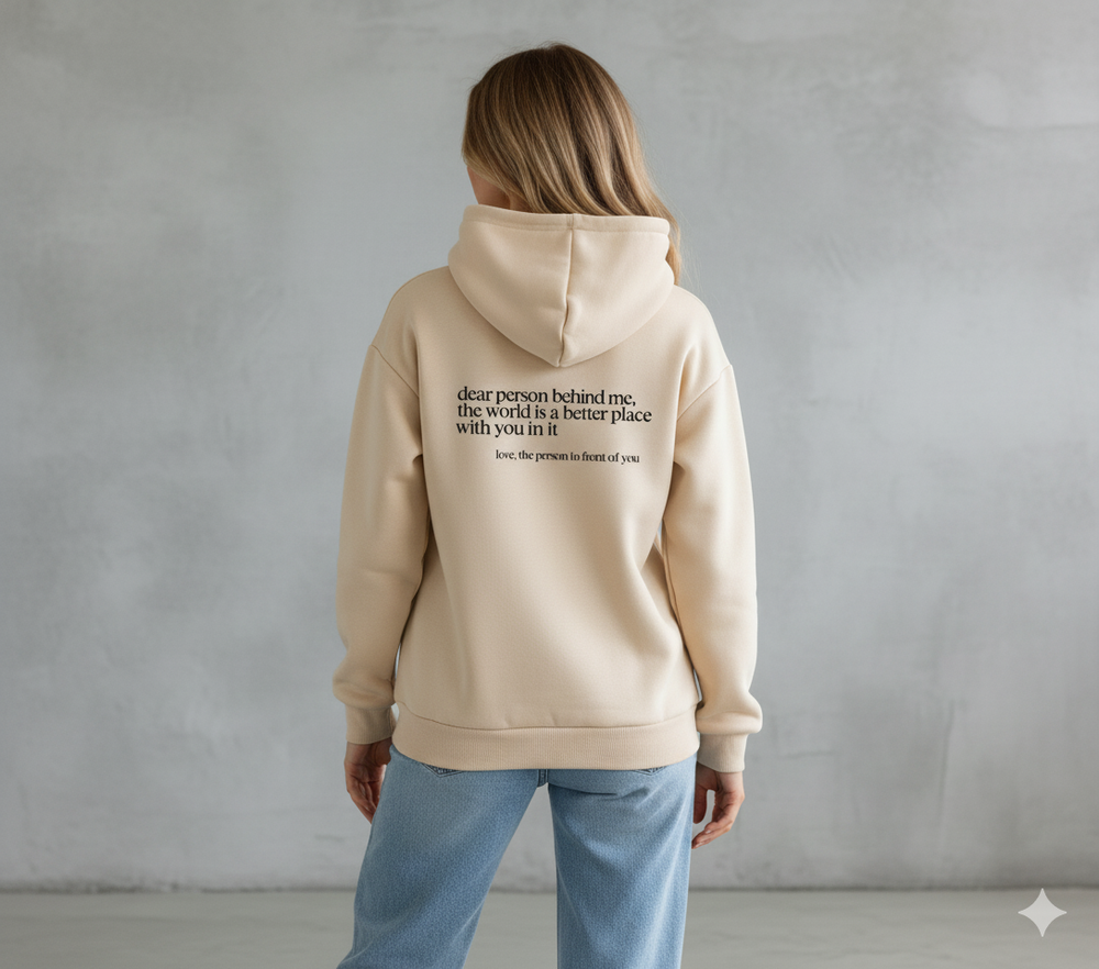 Lässiger Damen Hoodie mit Rückendruck