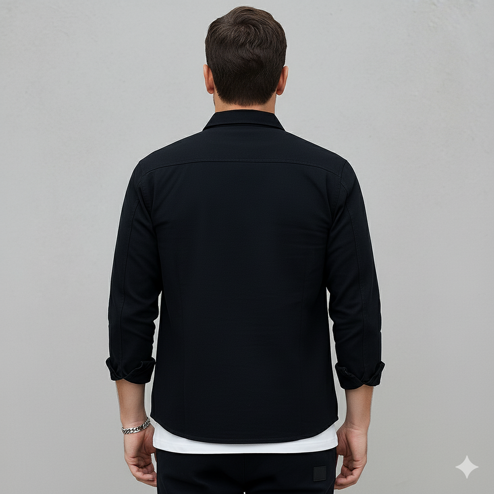 Herren Freizeithemd langarm | Modern mit Brusttasche