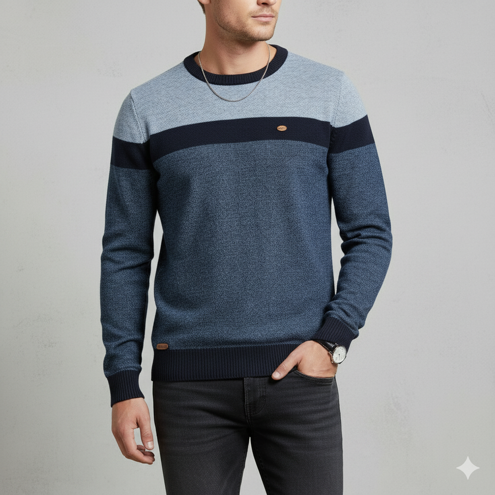 Gemusterter Strickpullover für Herren
