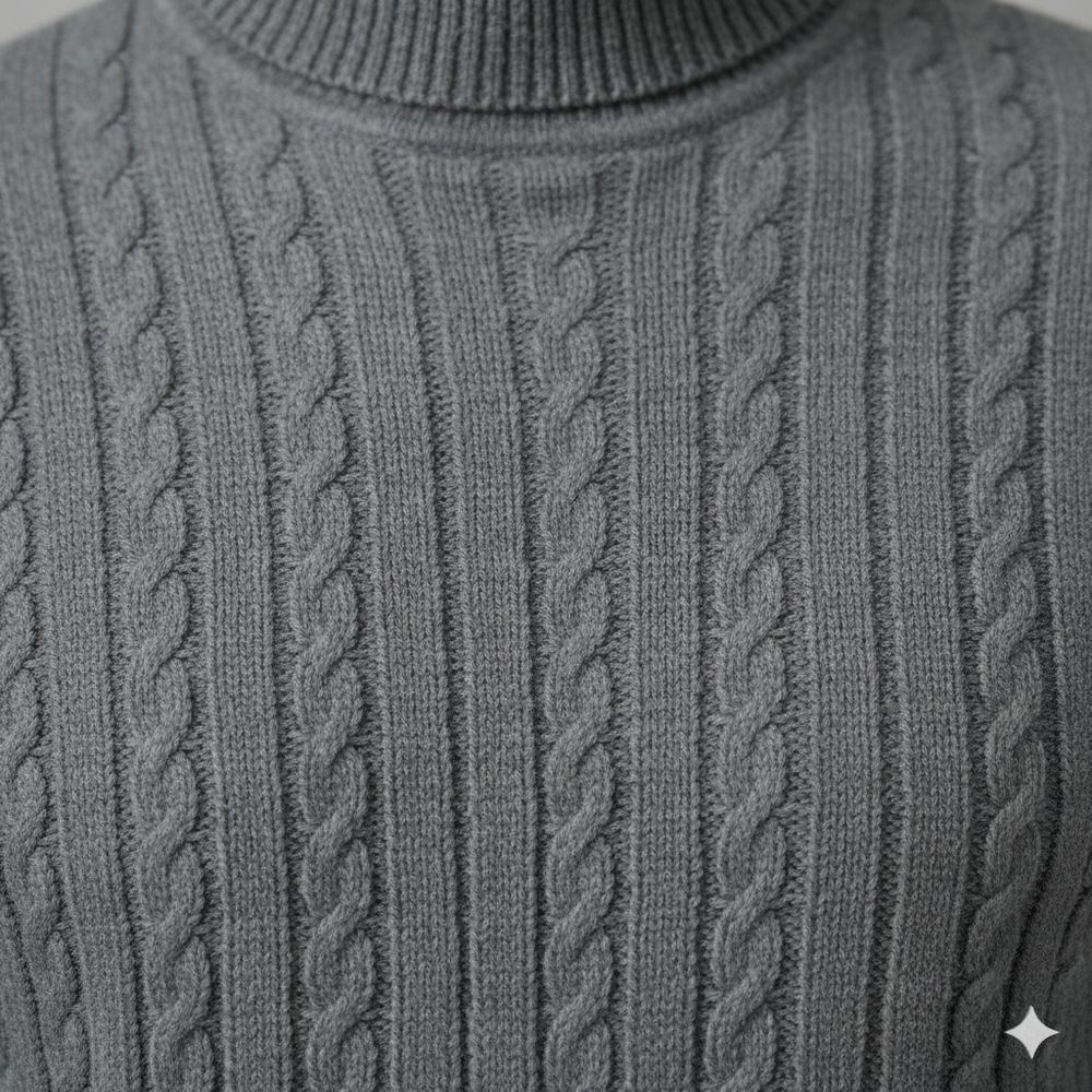 Feiner Herren Strickpullover mit Rollkragen