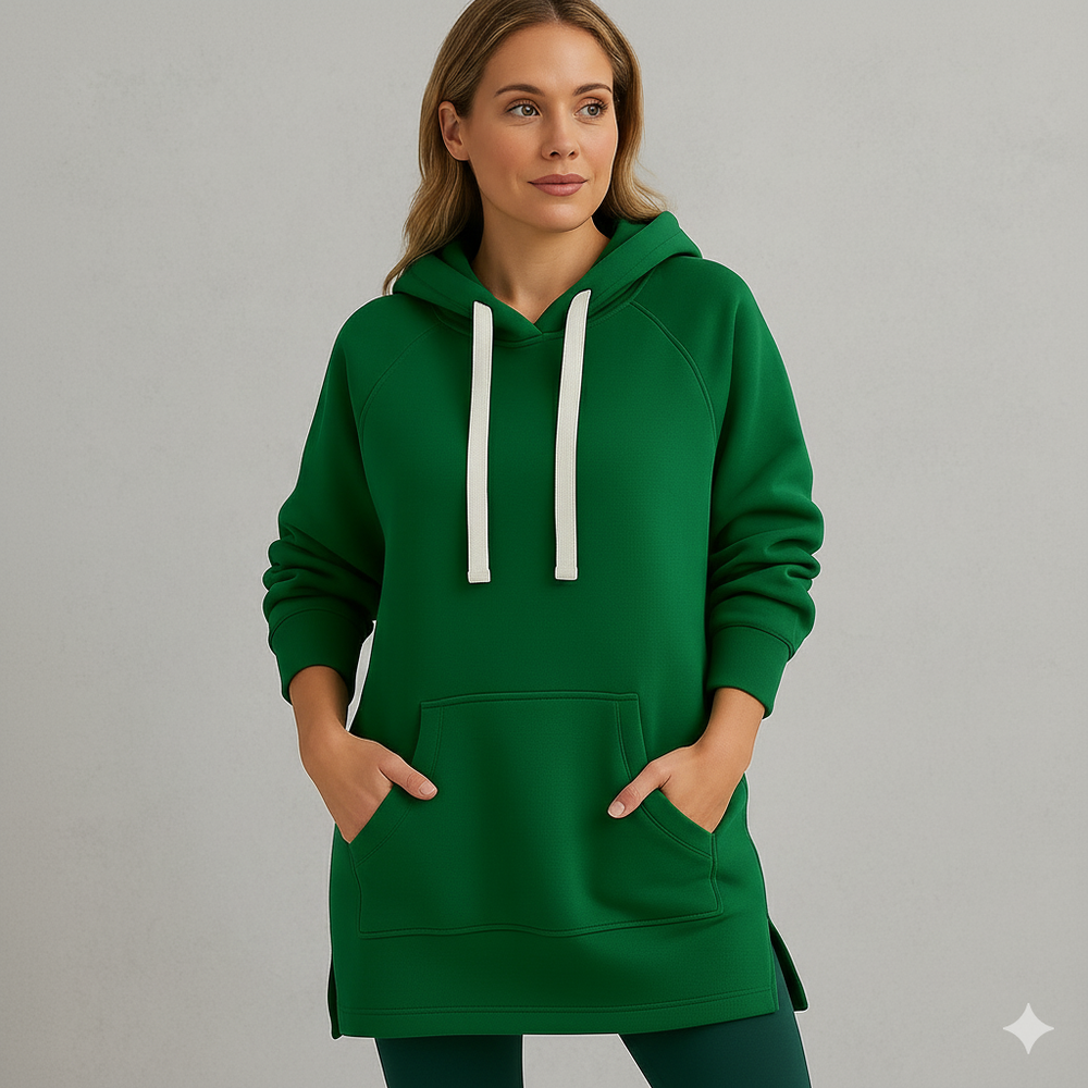 Lässiges Damen Hoodie Kleid mit Kordelzug | Bequem für Freizeit