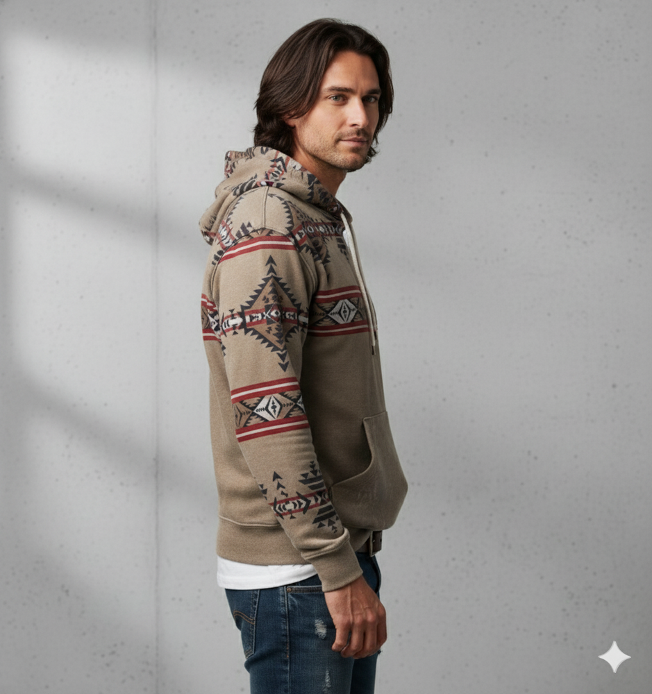 Herren Hoodie mit Muster | Lässig & Warm | Herbst/Winter