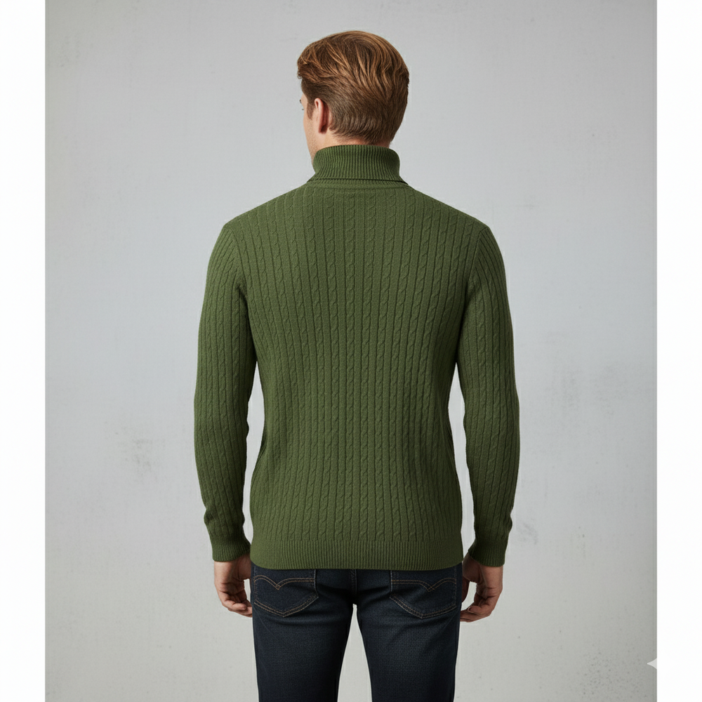 Feiner Herren Strickpullover mit Rollkragen
