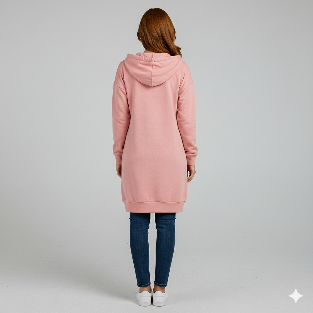 Lässiges Damen Hoodie mit Knopfleist