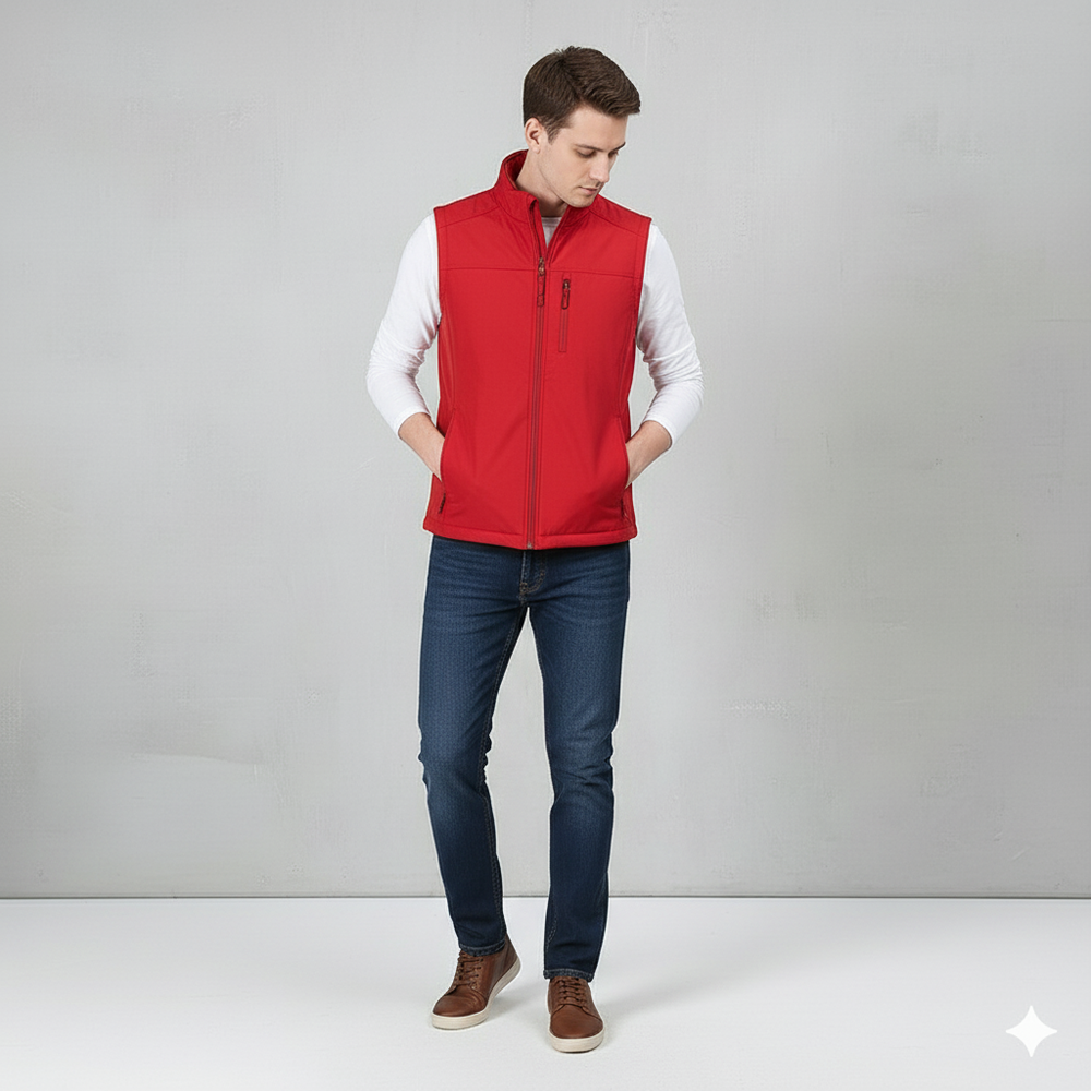Herren Freizeitweste mit Reißverschluss | Leicht & Atmungsaktiv | Herbst