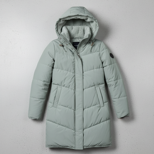 Damen Puffermantel mit Kapuze
