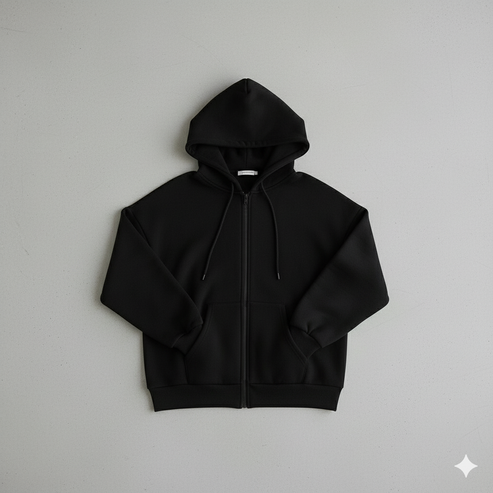 Kurz geschnittener Damen Hoodie mit Reißverschluss