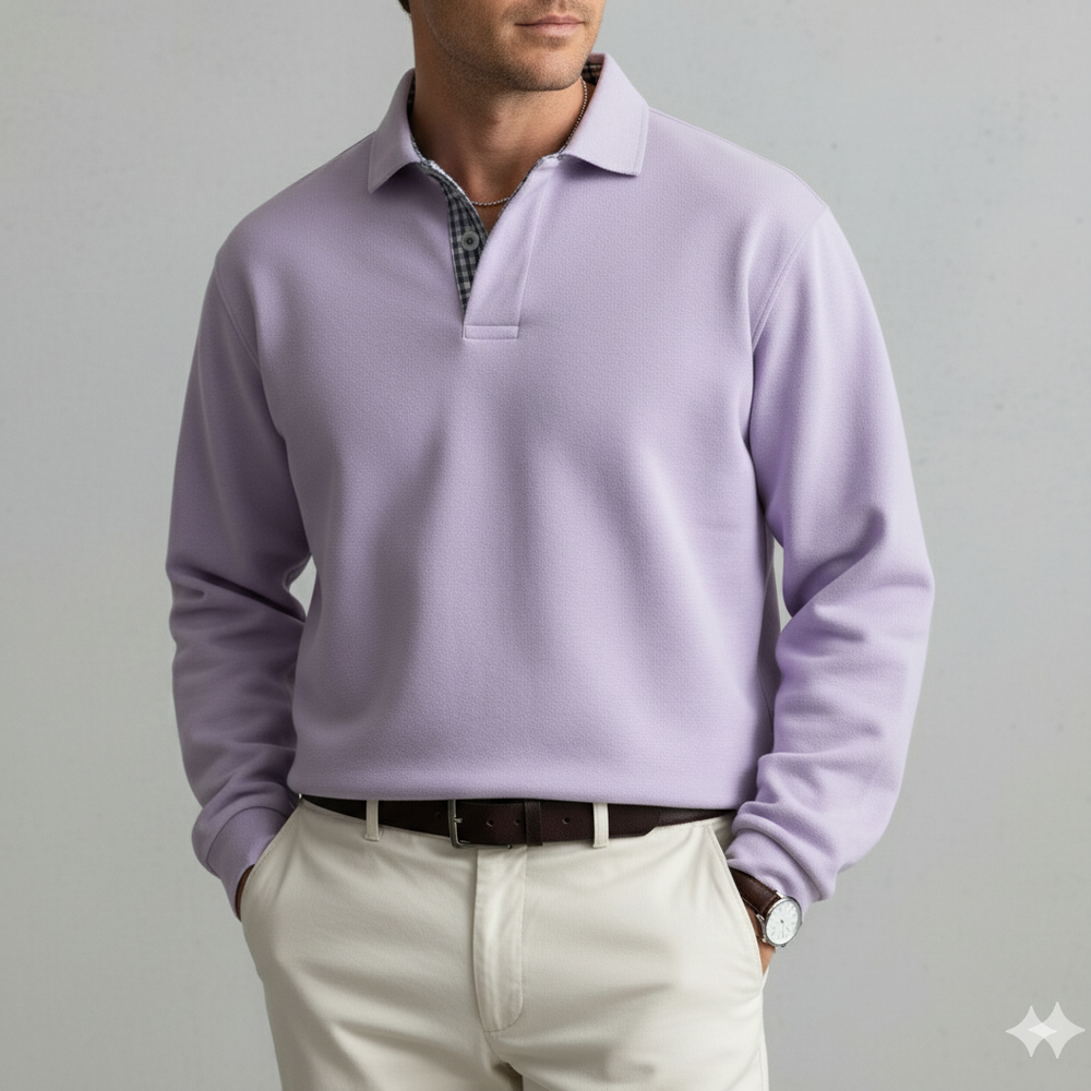 Lässiger Herrenpullover mit Reverskragen | Bequem | Freizeit