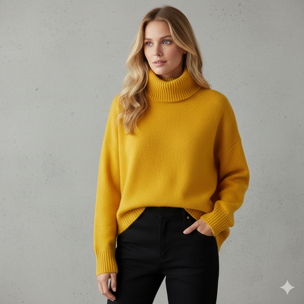 Kuscheliger Damenpullover mit Rollkragen | Warm für Herbst/Winter